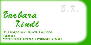 barbara kindl business card